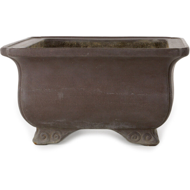 Maceta rectangular sin esmaltar para bonsái de Keizan - 415 x 300 x 160 mm