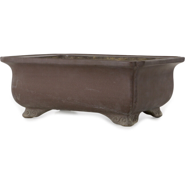 Maceta rectangular sin esmaltar para bonsái de Keizan - 415 x 300 x 160 mm