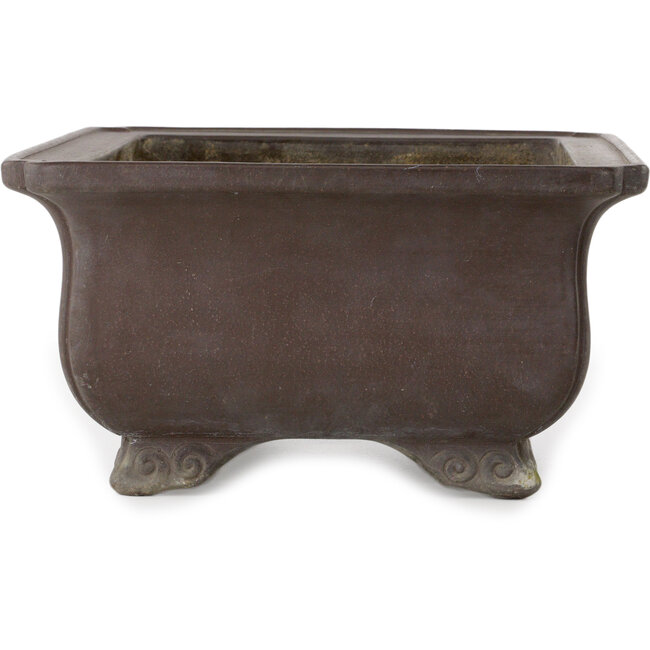 Maceta rectangular sin esmaltar para bonsái de Keizan - 415 x 300 x 160 mm