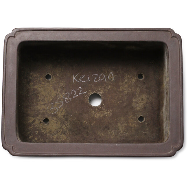 Vaso bonsai rettangolare non smaltato di Keizan - 415 x 300 x 160 mm