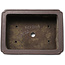 Rectangular unglazed bonsai pot by Keizan - 415 x 300 x 160 mm