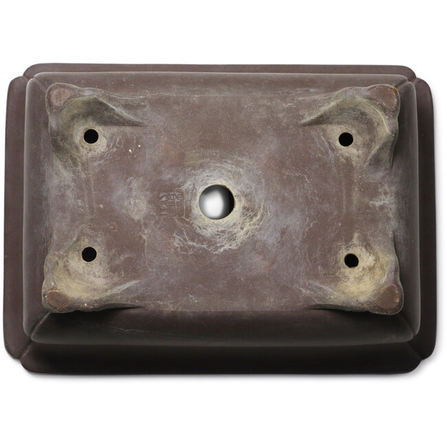 Maceta rectangular sin esmaltar para bonsái de Keizan - 415 x 300 x 160 mm