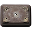 Rectangular unglazed bonsai pot by Keizan - 415 x 300 x 160 mm