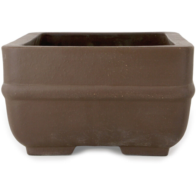 Pot à bonsaï rectangulaire non émaillé de Yamaaki Toshio (troisième génération) - 330 x 210 x 123 mm