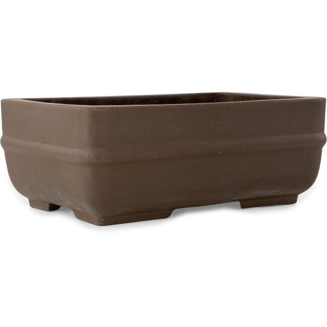 Pot à bonsaï rectangulaire non émaillé de Yamaaki Toshio (troisième génération) - 330 x 210 x 123 mm