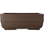 Rectangular unglazed bonsai pot by Yamaaki Toshio (third generation) - 330 x 210 x 123 mm