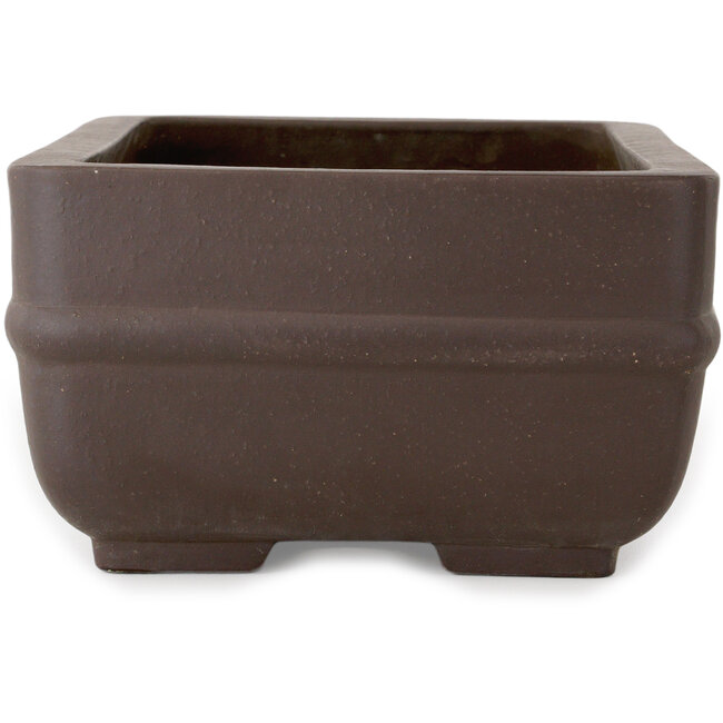 Rectangular unglazed bonsai pot by Yamaaki Toshio (third generation) - 330 x 210 x 123 mm