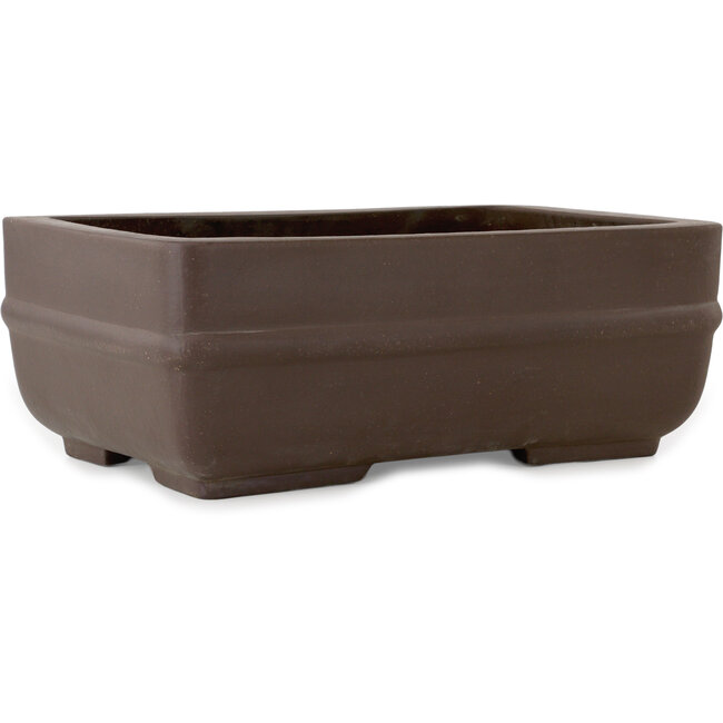 Maceta rectangular sin esmaltar para bonsái de Yamaaki Toshio (tercera generación) - 330 x 210 x 123 mm