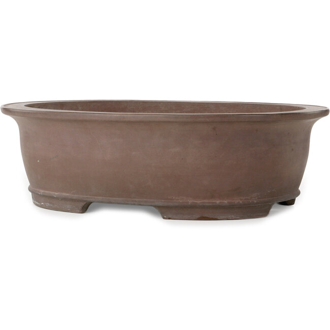 Maceta ovalada sin esmaltar para bonsái de Gyouzan - 473 x 380 x 140 mm