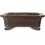 Maceta rectangular sin esmaltar para bonsái de Yamaaki Toshio (tercera generación) - 368 x 275 x 90 mm