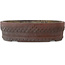 Oval unglazed bonsai pot by Senkoen - 400 x 312 x 110 mm