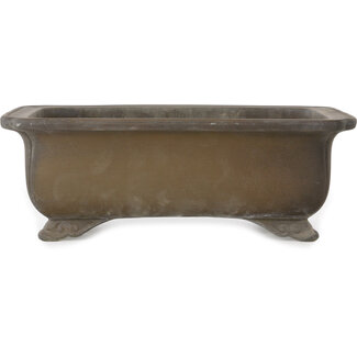 Inaba Toen 350 mm rectangular unglazed bonsai pot by Inaba Toen, Tokoname, Japan