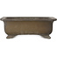 Rectangular unglazed bonsai pot by Inaba Toen - 350 x 262 x 122 mm