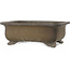 Rechthoekige ongeglazuurde bonsaipot van Inaba Toen - 350 x 262 x 122 mm