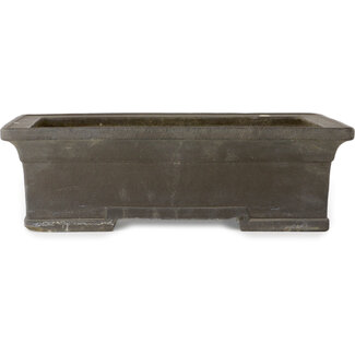 Kyuhoen (Shunhosho) 463 mm rectangular unglazed bonsai pot by Kyuhoen (Shunhosho), Tokoname, Japan