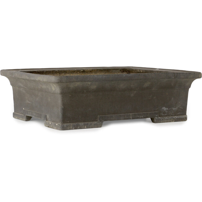Vaso bonsai rettangolare non smaltato di Kyuhoen (Shunhosho) - 463 x 365 x 138 mm