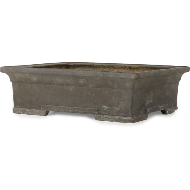 Pot à bonsaï rectangulaire non émaillé de Kyuhoen (Shunhosho) - 463 x 365 x 138 mm