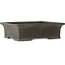 Rectangular unglazed bonsai pot by Kyuhoen (Shunhosho) - 463 x 365 x 138 mm