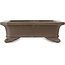 Rectangular unglazed bonsai pot by Yamaaki Toshio (third generation) - 357 x 265 x 83 mm