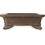 Rectangular unglazed bonsai pot by Yamaaki Toshio (third generation) - 357 x 265 x 83 mm