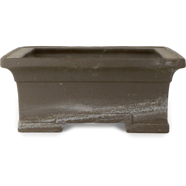 Rectangular unglazed bonsai pot by Kyuhoen (Shunhosho) - 402 x 315 x 128 mm