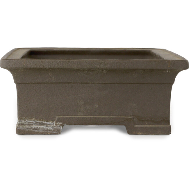 Rectangular unglazed bonsai pot by Kyuhoen (Shunhosho) - 402 x 315 x 128 mm