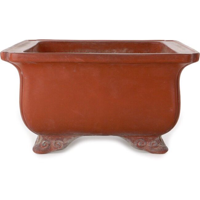 Maceta rectangular sin esmaltar para bonsái de Keizan - 467 x 340 x 178 mm