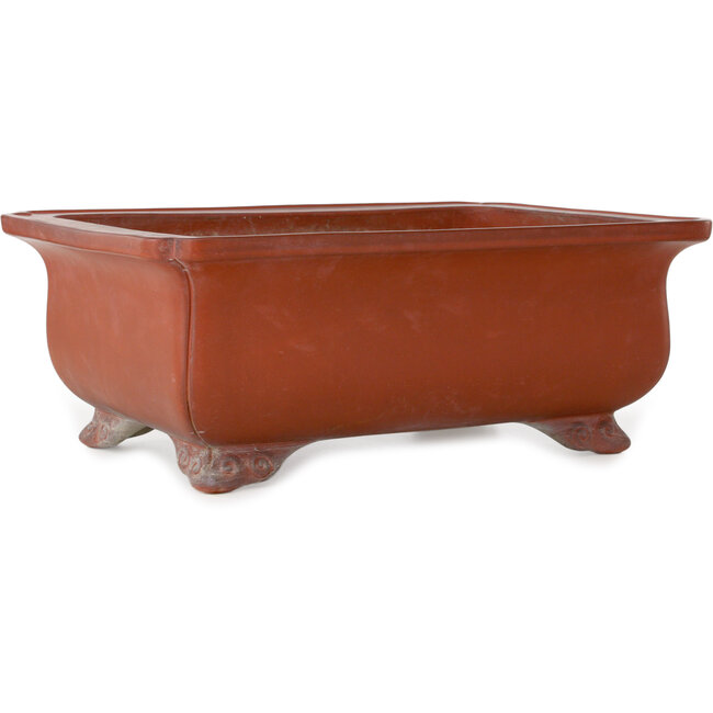 Rectangular unglazed bonsai pot by Keizan - 467 x 340 x 178 mm