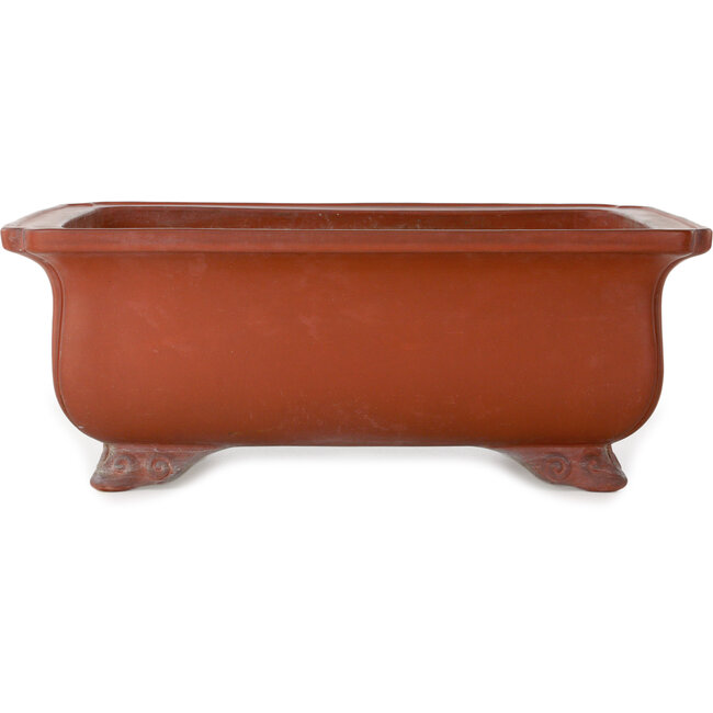 Maceta rectangular sin esmaltar para bonsái de Keizan - 467 x 340 x 178 mm