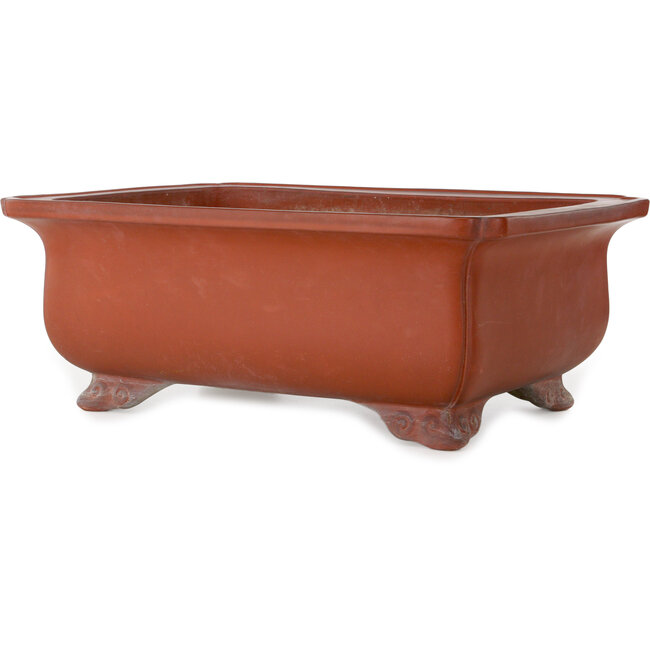 Maceta rectangular sin esmaltar para bonsái de Keizan - 467 x 340 x 178 mm