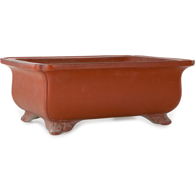 Maceta rectangular sin esmaltar para bonsái de Keizan - 467 x 340 x 178 mm
