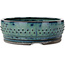 Pot à bonsaï rond bleu sarcelle - 215 x 215 x 73 mm