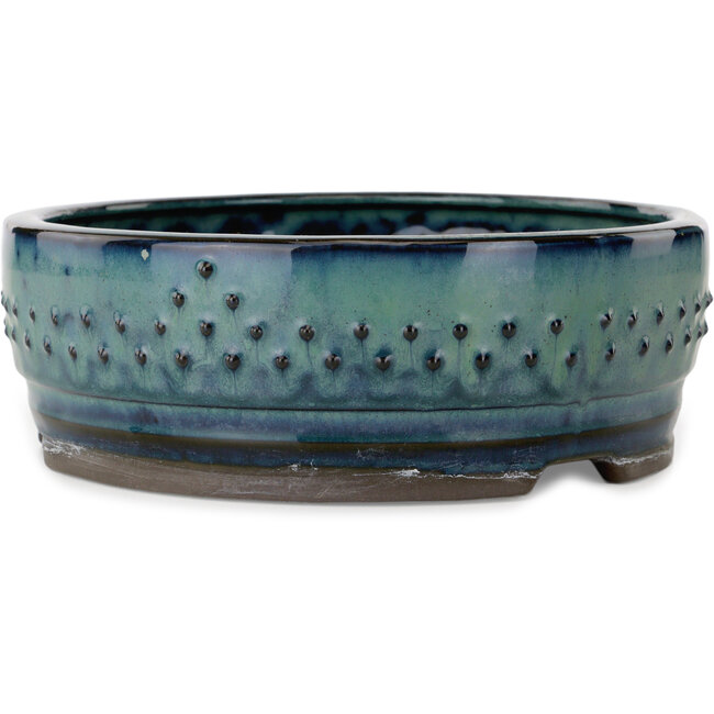 Ronde, turquoise bonsaipot - 215 x 215 x 73 mm