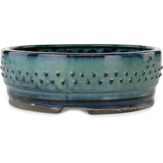 Ronde, turquoise bonsaipot - 215 x 215 x 73 mm