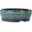 Pot à bonsaï rond bleu sarcelle - 215 x 215 x 73 mm