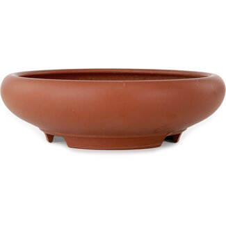 Ronde, ongeglazuurde pot van 250 mm uit Japan.