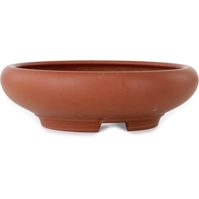 Round unglazed bonsai pot - 250 x 250 x 75 mm