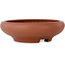 Round unglazed bonsai pot - 250 x 250 x 75 mm