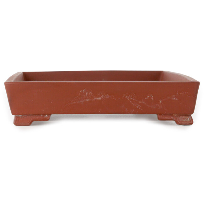 Rechteckiger, unglasierter Bonsai-Topf – 340 x 215 x 47 mm