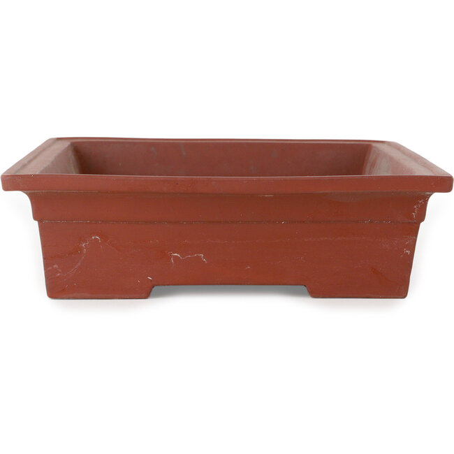 Rectangular unglazed bonsai pot - 347 x 250 x 65 mm