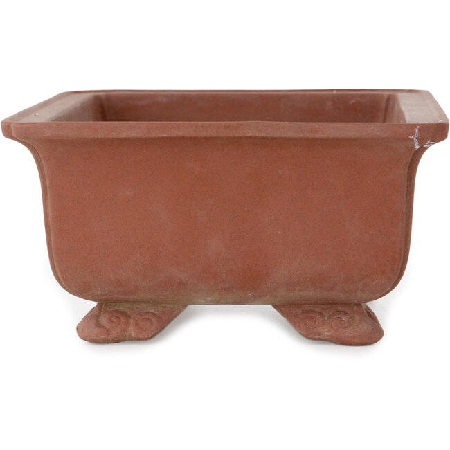 Rectangular unglazed bonsai pot - 222 x 175 x 90 mm