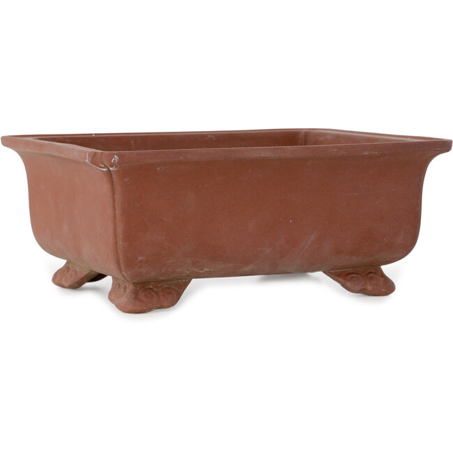 Rectangular unglazed bonsai pot - 222 x 175 x 90 mm