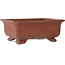 Rechteckiger, unglasierter Bonsai-Topf – 222 x 175 x 90 mm