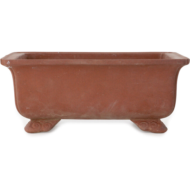 Rechteckiger, unglasierter Bonsai-Topf – 222 x 175 x 90 mm
