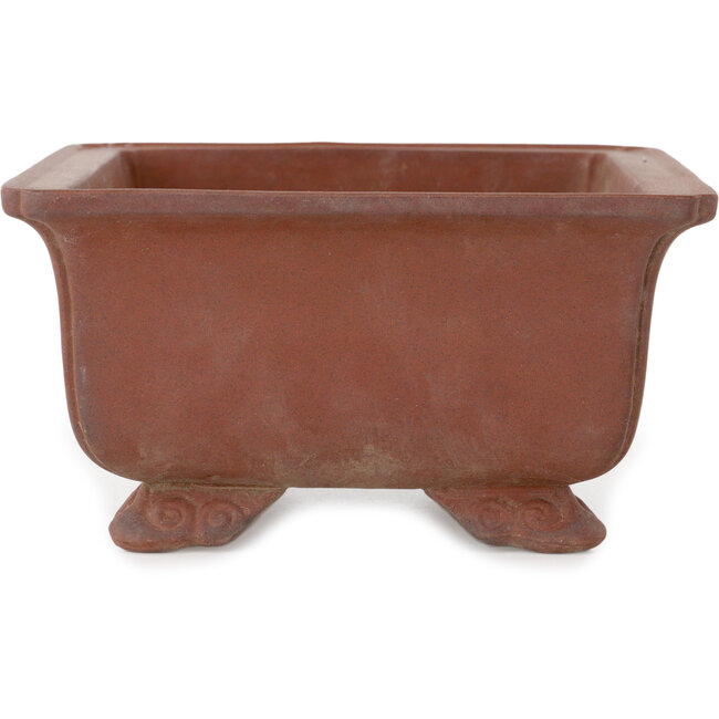 Rechteckiger, unglasierter Bonsai-Topf – 222 x 175 x 90 mm