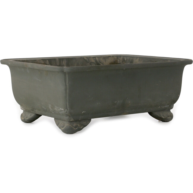 Rectangular unglazed bonsai pot by Toshun - 310 x 237 x 115 mm