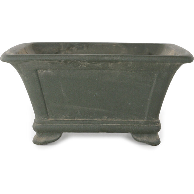 Rectangular unglazed bonsai pot by Kyuhoen (Shunhosho) - 375 x 285 x 132 mm