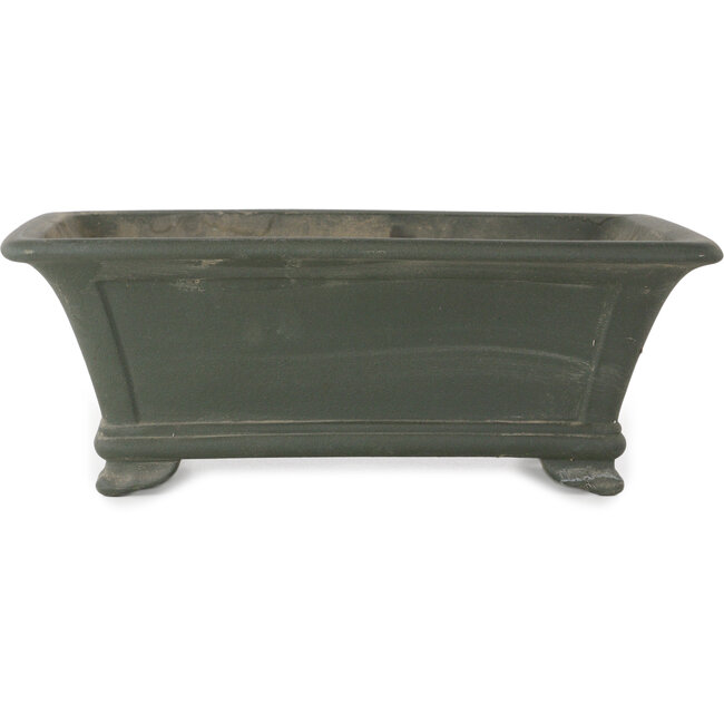 Rectangular unglazed bonsai pot by Kyuhoen (Shunhosho) - 375 x 285 x 132 mm