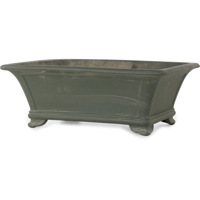 Rectangular unglazed bonsai pot by Kyuhoen (Shunhosho) - 375 x 285 x 132 mm