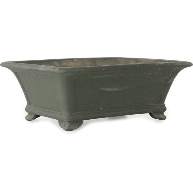 Vaso bonsai rettangolare non smaltato di Kyuhoen (Shunhosho) - 375 x 285 x 132 mm